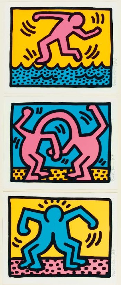 Pop Shop II: Three Plates by Keith Haring