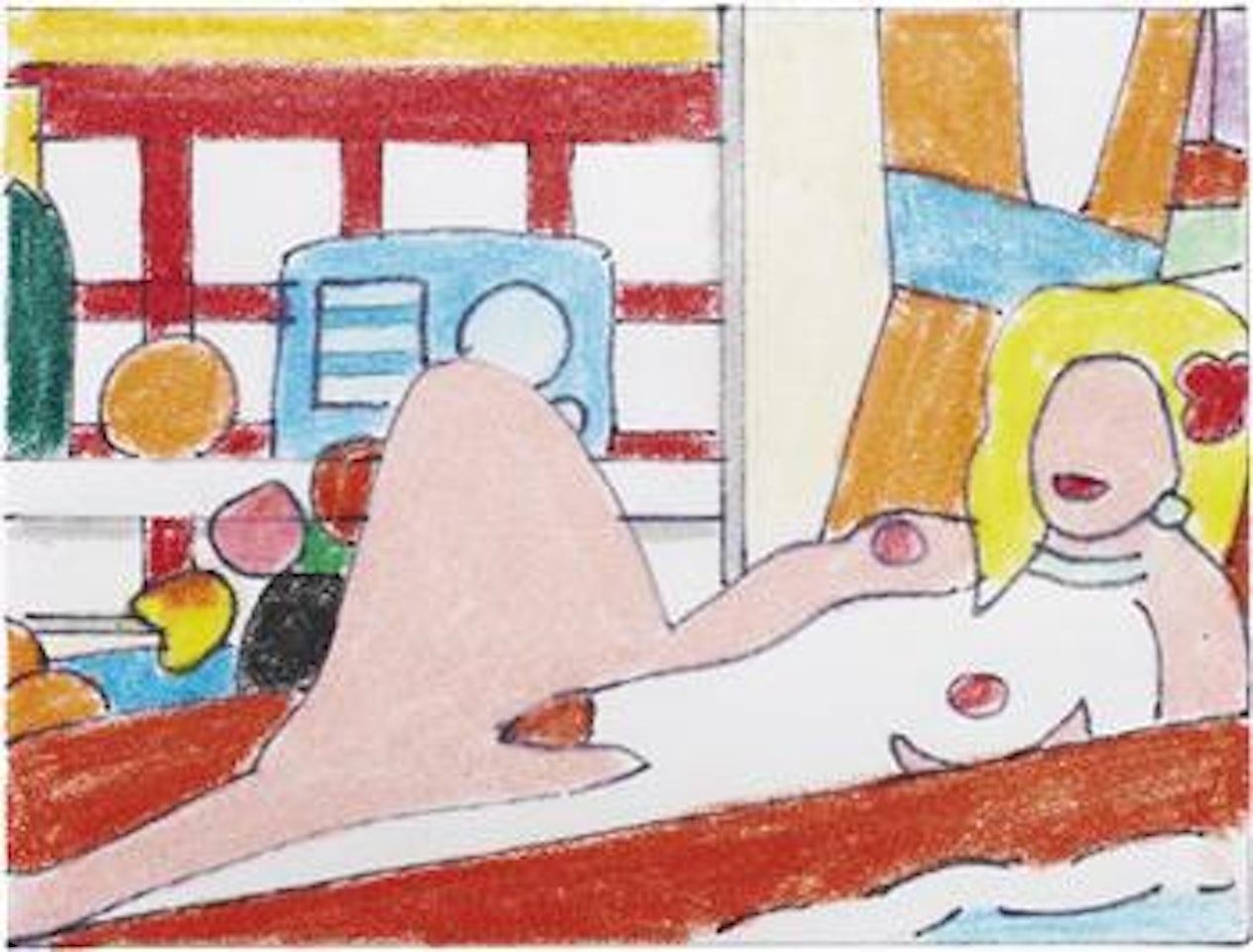 Study for Sunset Nude with Wesselmann Still Life by Tom Wesselmann