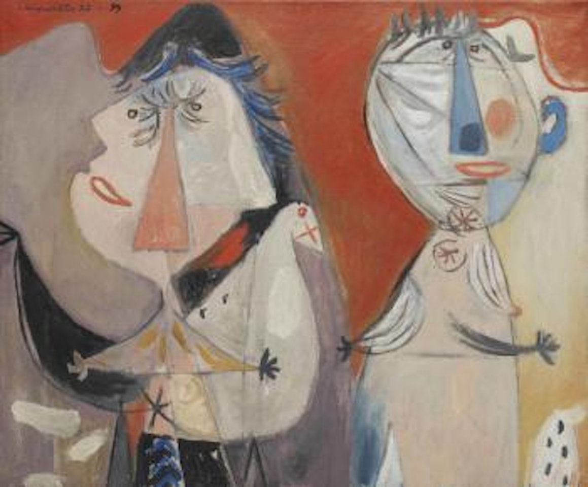 Couple et pigeon by Corneille