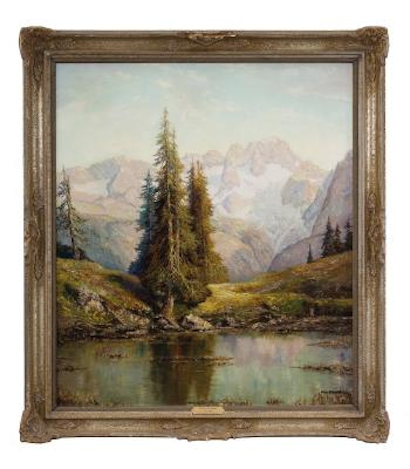 Blick von der Zwieselalm auf den Dachstein by Otto Pippel