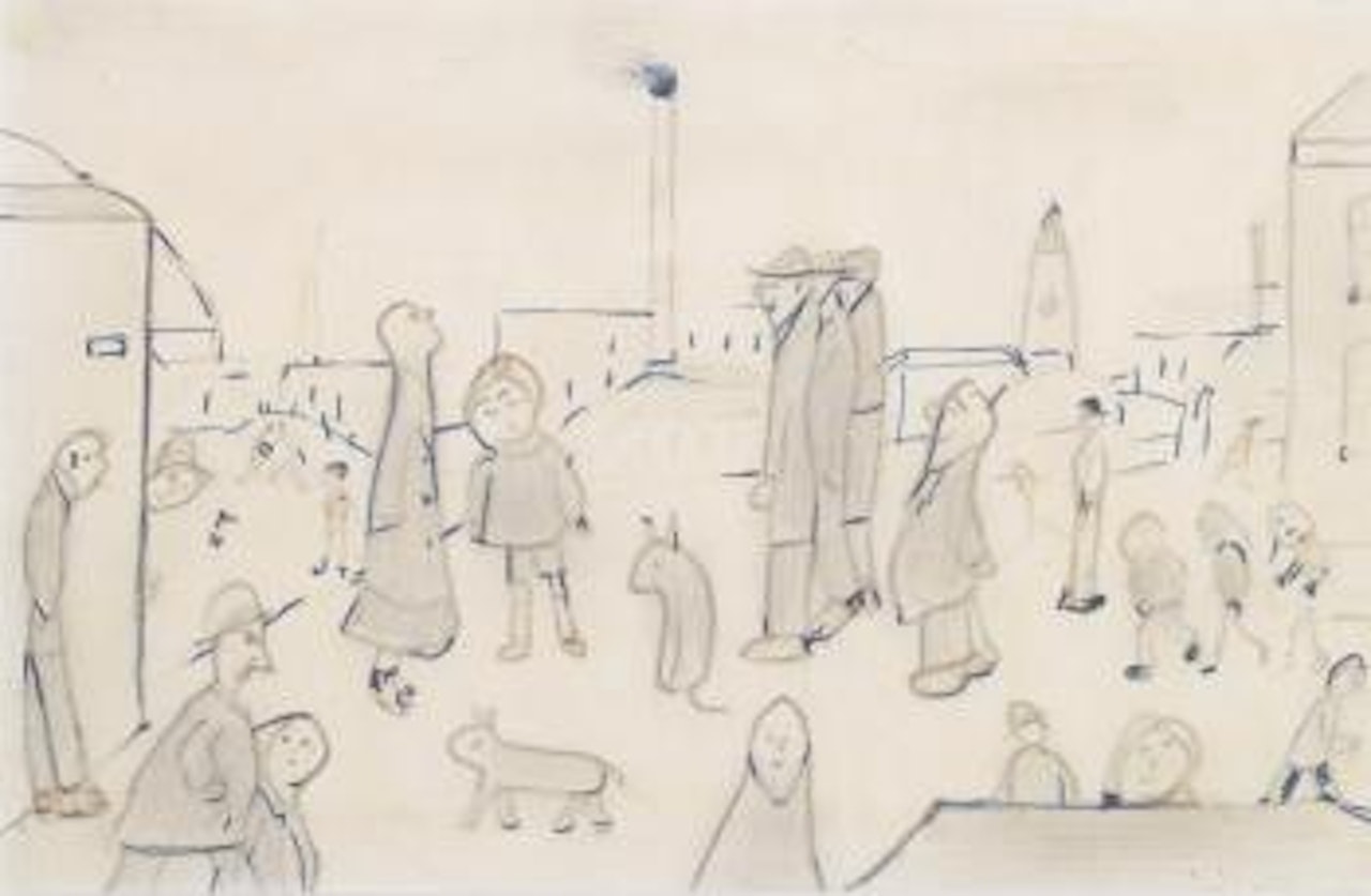 Townsfolk Walking by Laurence Stephen Lowry