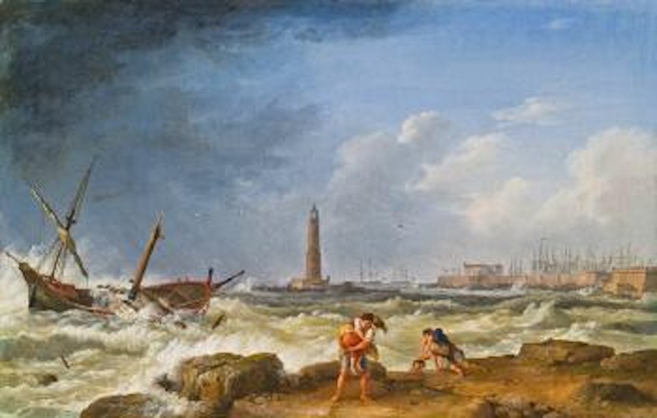 Der Hafen von Livorno by Jacob Philipp Hackert