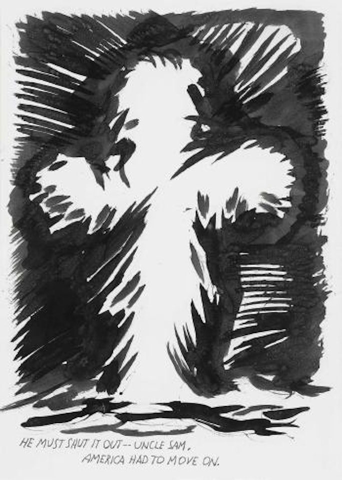 Untitled (He Must Shut) by Raymond Pettibon