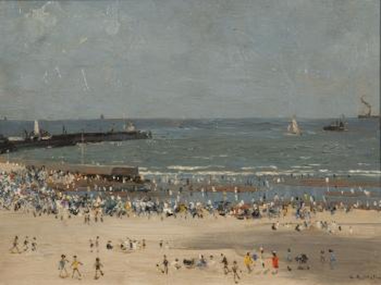 Afternoon August, Gorleston - Veiled sunshine sketch by Campbell Mellon
