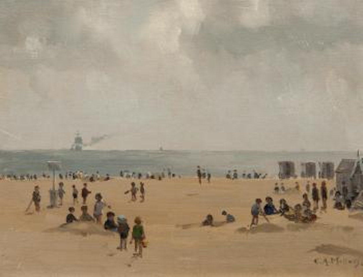 Building sandcastles, Gorleston beach by Campbell Mellon