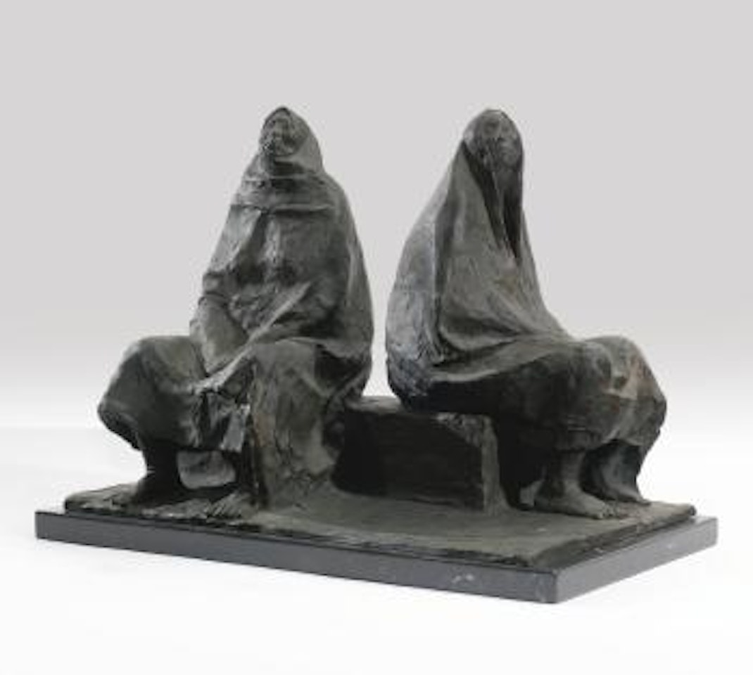 Madre y Hija En Banca by Francisco Zuñiga