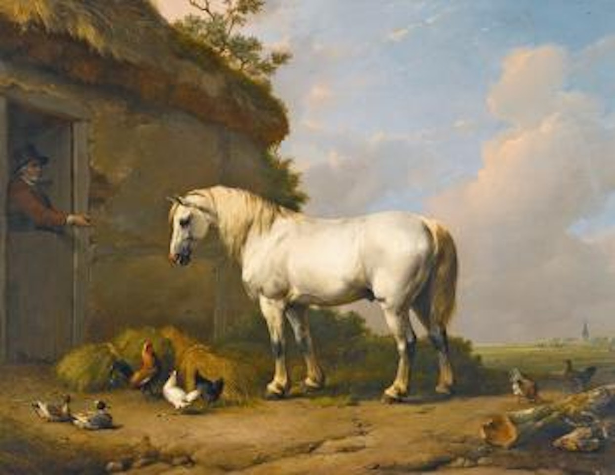 At The Stable Door by Eugène Joseph Verboeckhoven