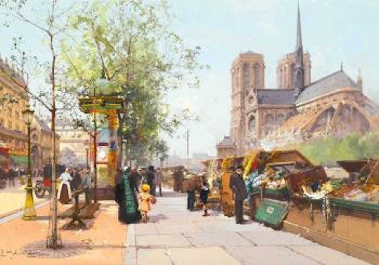 Notre Dame De Paris by Eugene Galien-Laloue