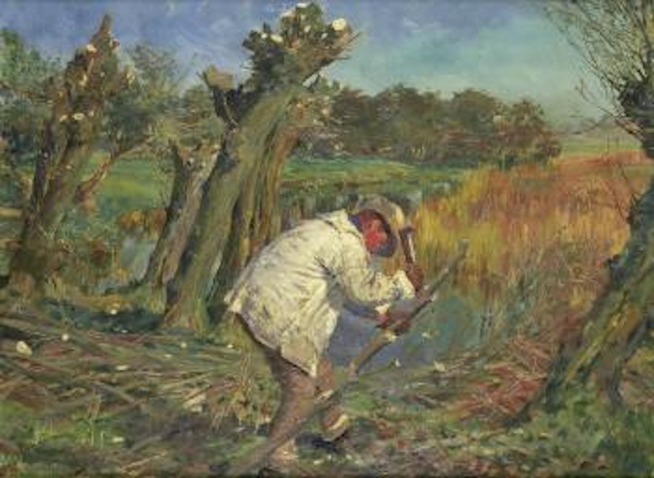 Woodcutting in October by Alfred James Munnings