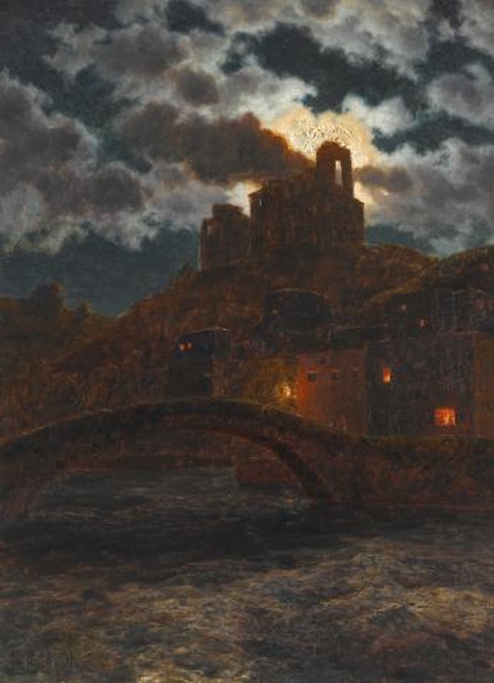 On The Banks At Twilight by Ivan Fedorovich Choultse
