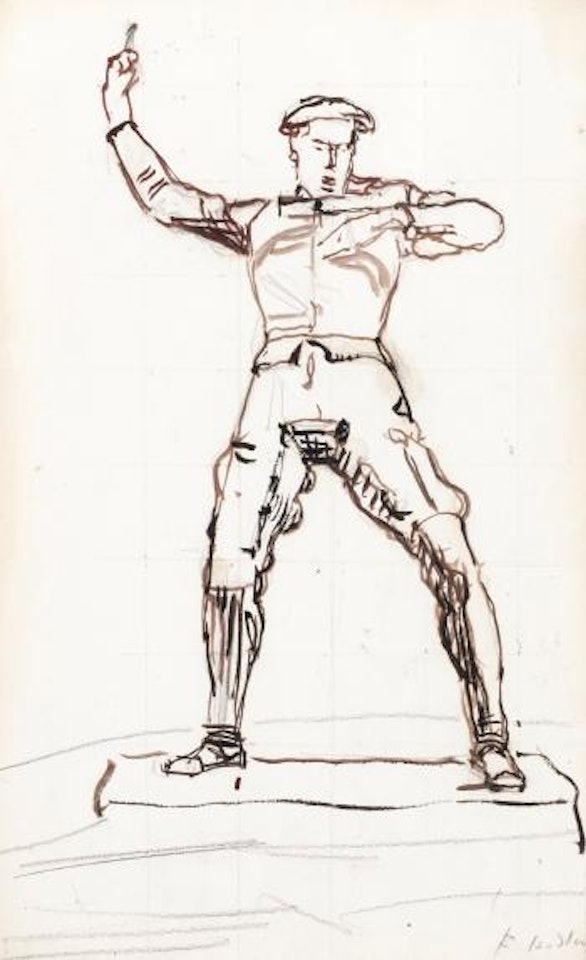 Der Redner (Einzelfigurenstudie Zu "Einmütigkeit") by Ferdinand Hodler