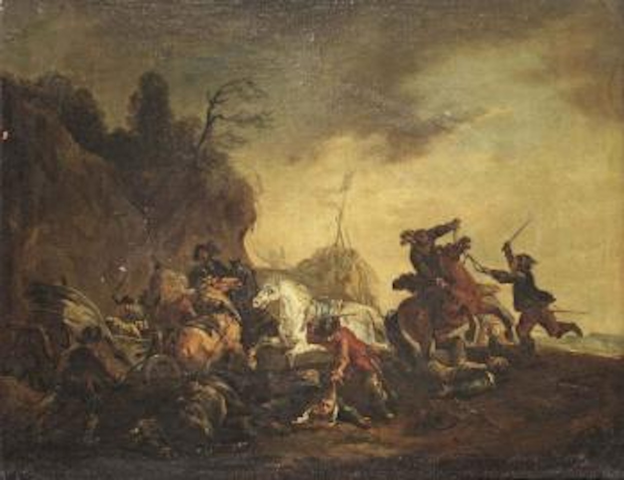 An ambush on a mountain road by Francesco Giuseppe Casanova