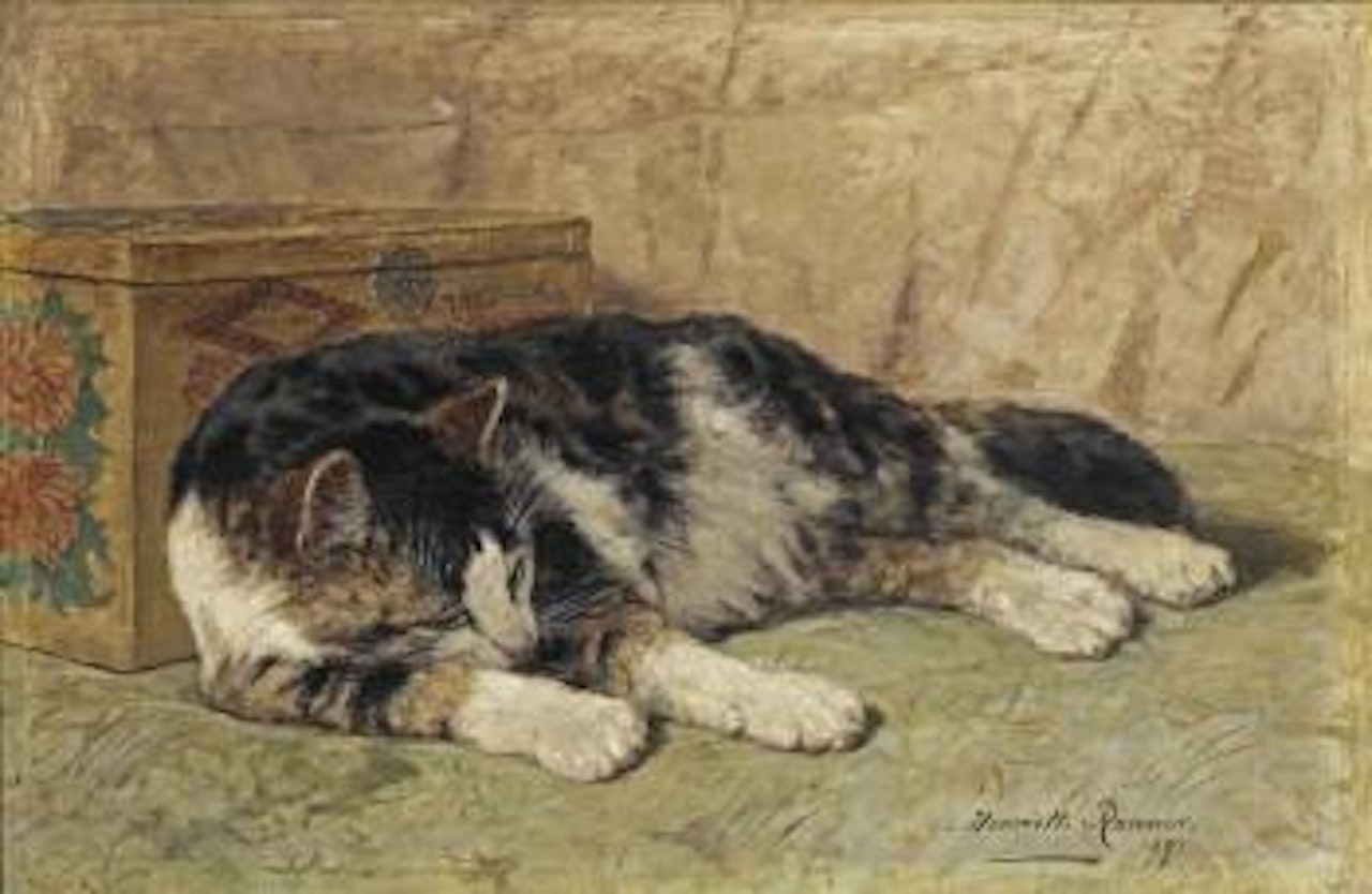 La Siesta by Henriette Ronner-Knip