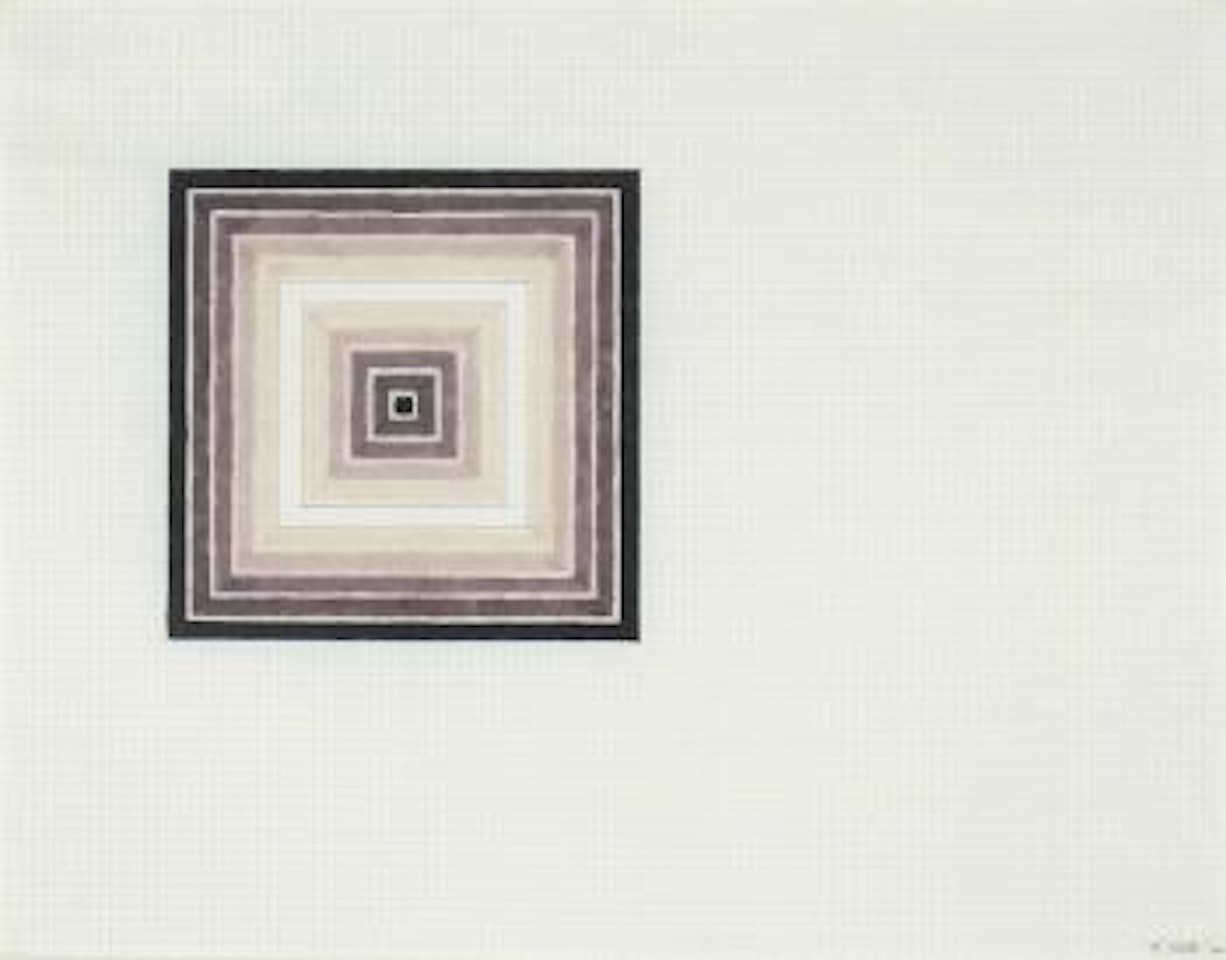 Black-White-Black Sketch by Frank Stella