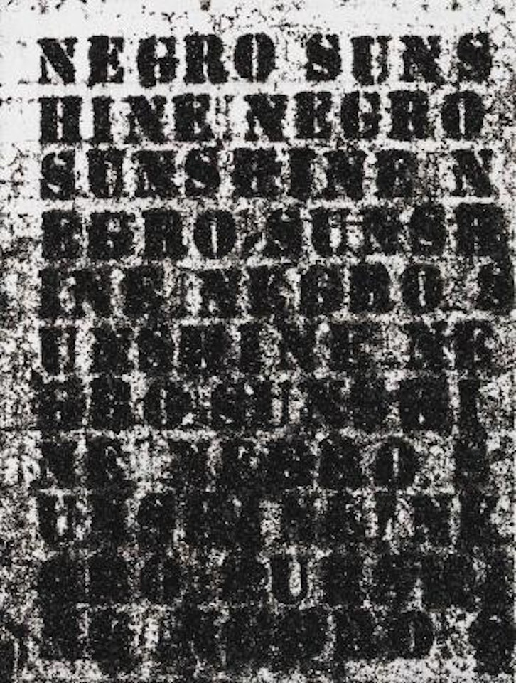 Negro Sunshine #2 by Glenn Ligon