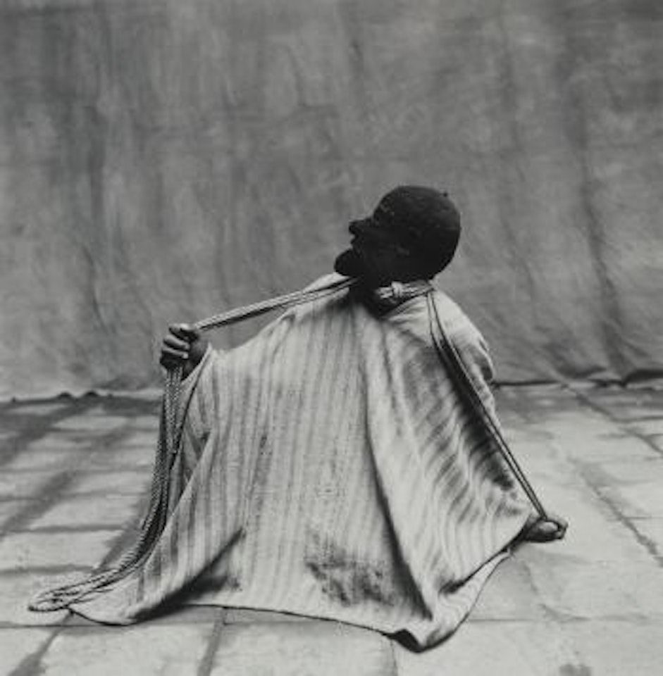 Man In a Black Mask, Cuzco, Peru by Irving Penn
