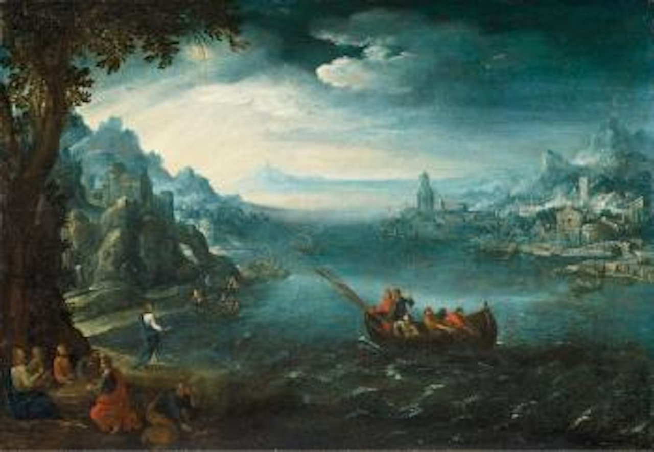 Landschaft Mit Berufung Der Hl. Petrus Und Andreas Zum Apostelamt by Paul Bril