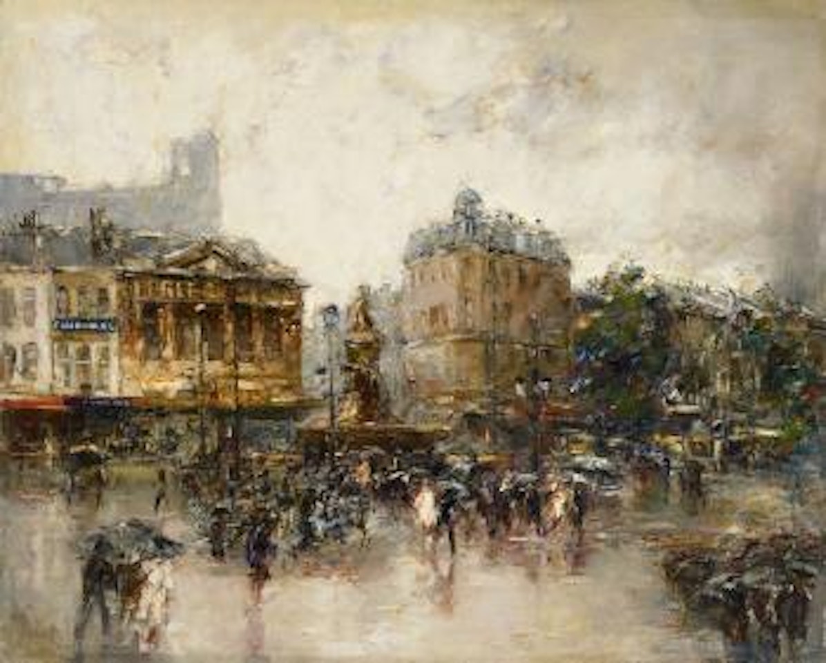 Place De Clichy In Paris by Mose Bianchi