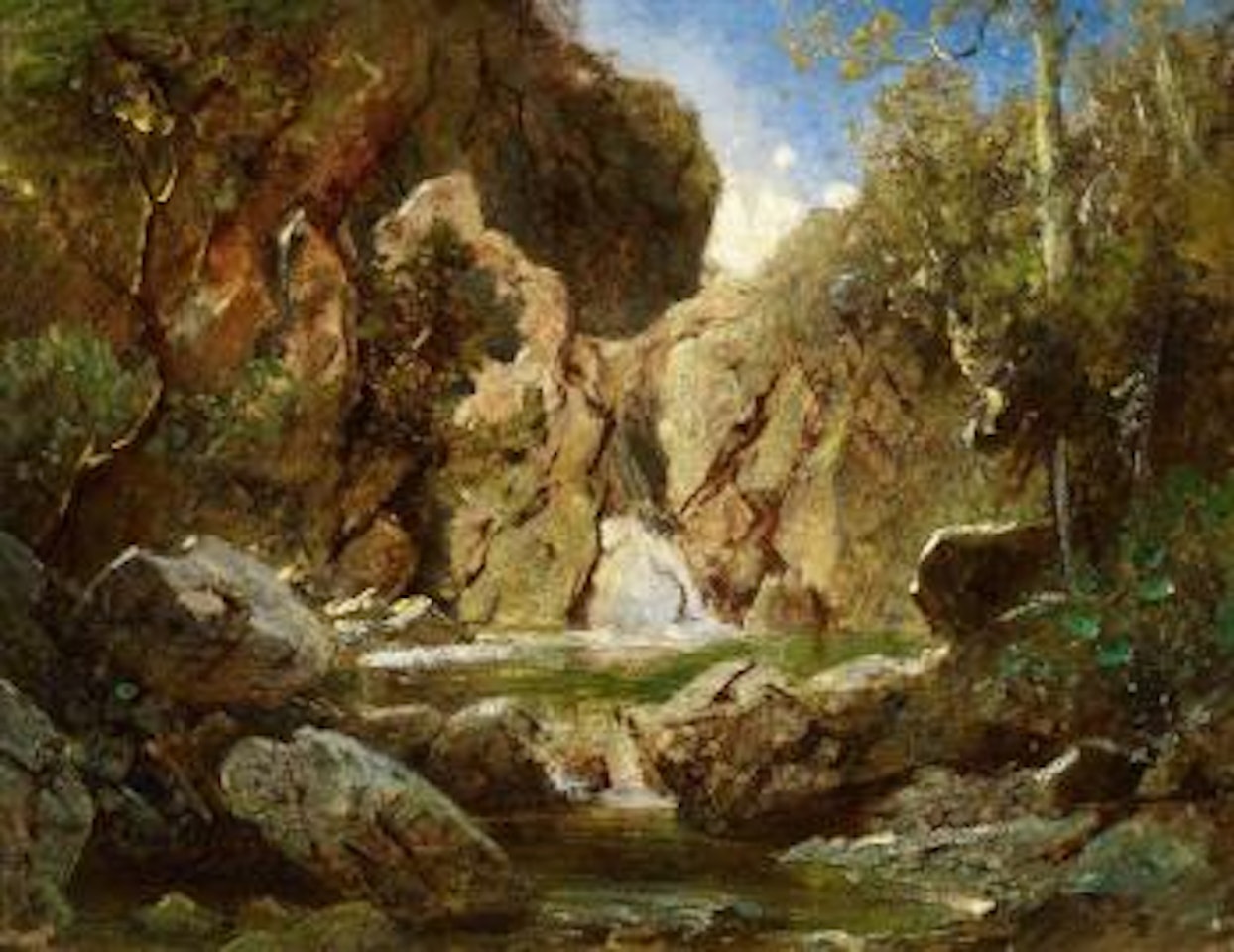 Felsenkessel Mit Wildwasser by Carl Spitzweg