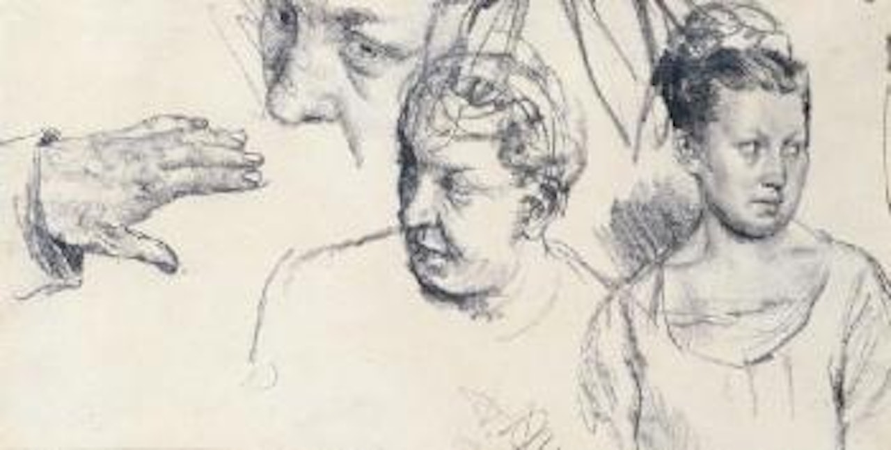 Figuren-, Kopf-  Und Handstudien by Adolph Menzel