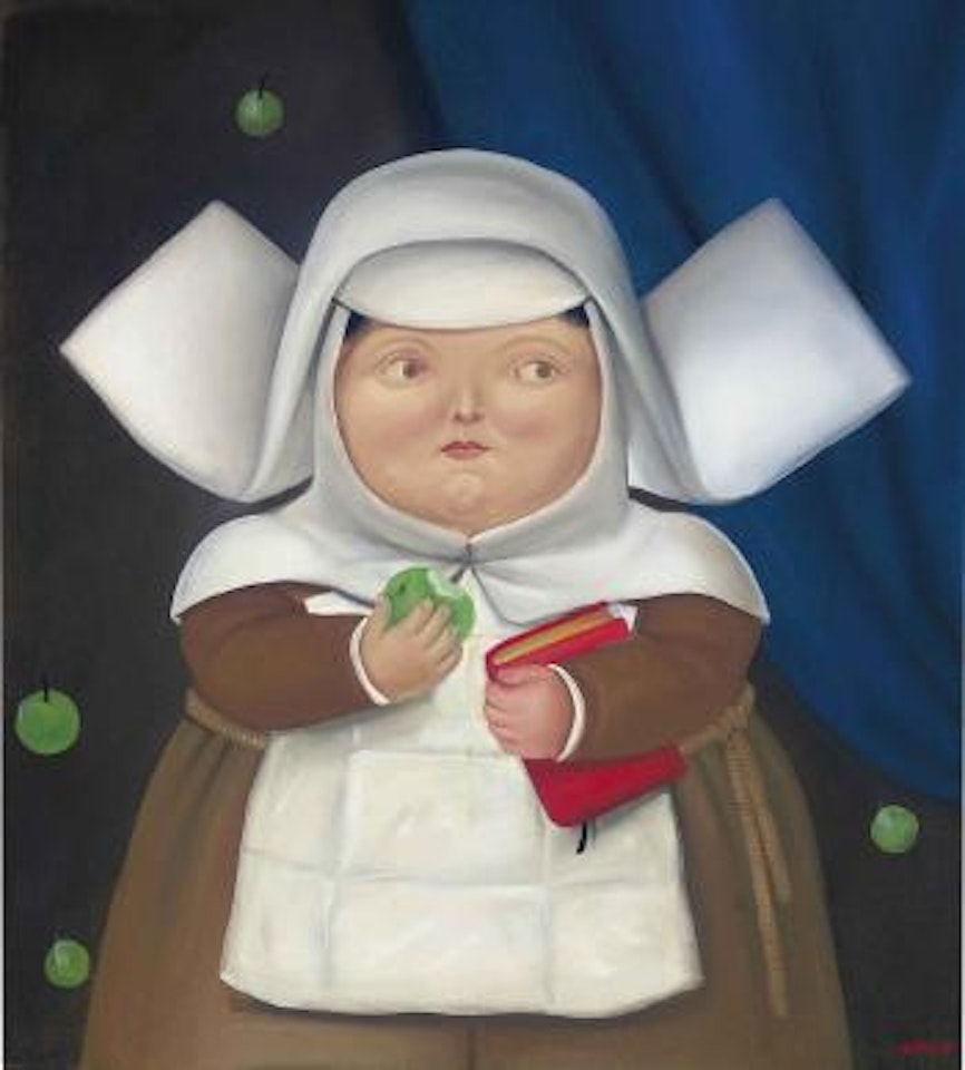 Nun Eating an Apple by Fernando Botero