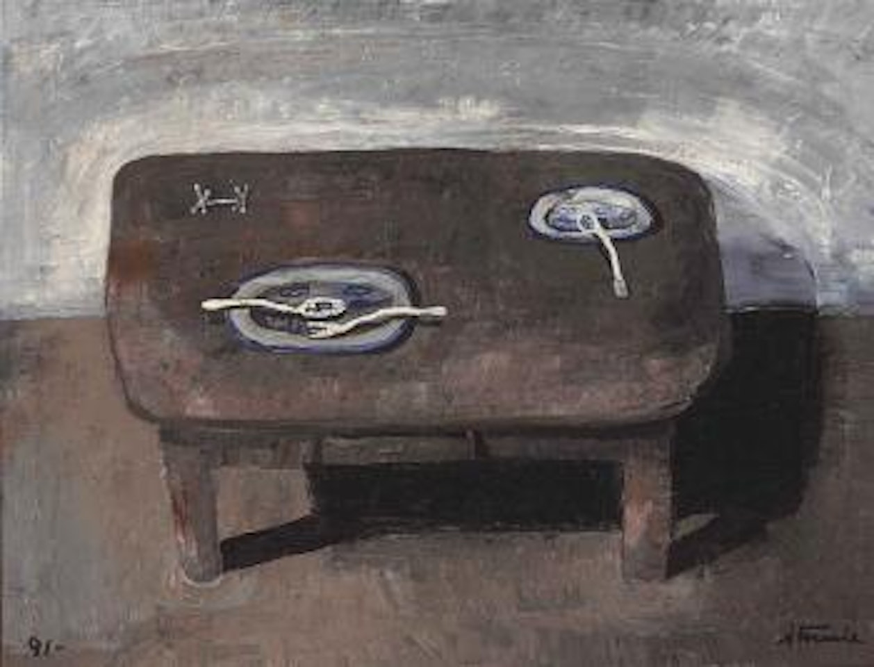 Mesa con cubiertos by Ignacio Iturria