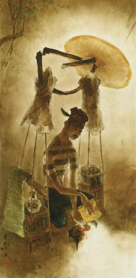 Satay Seller by Lee Man Fong
