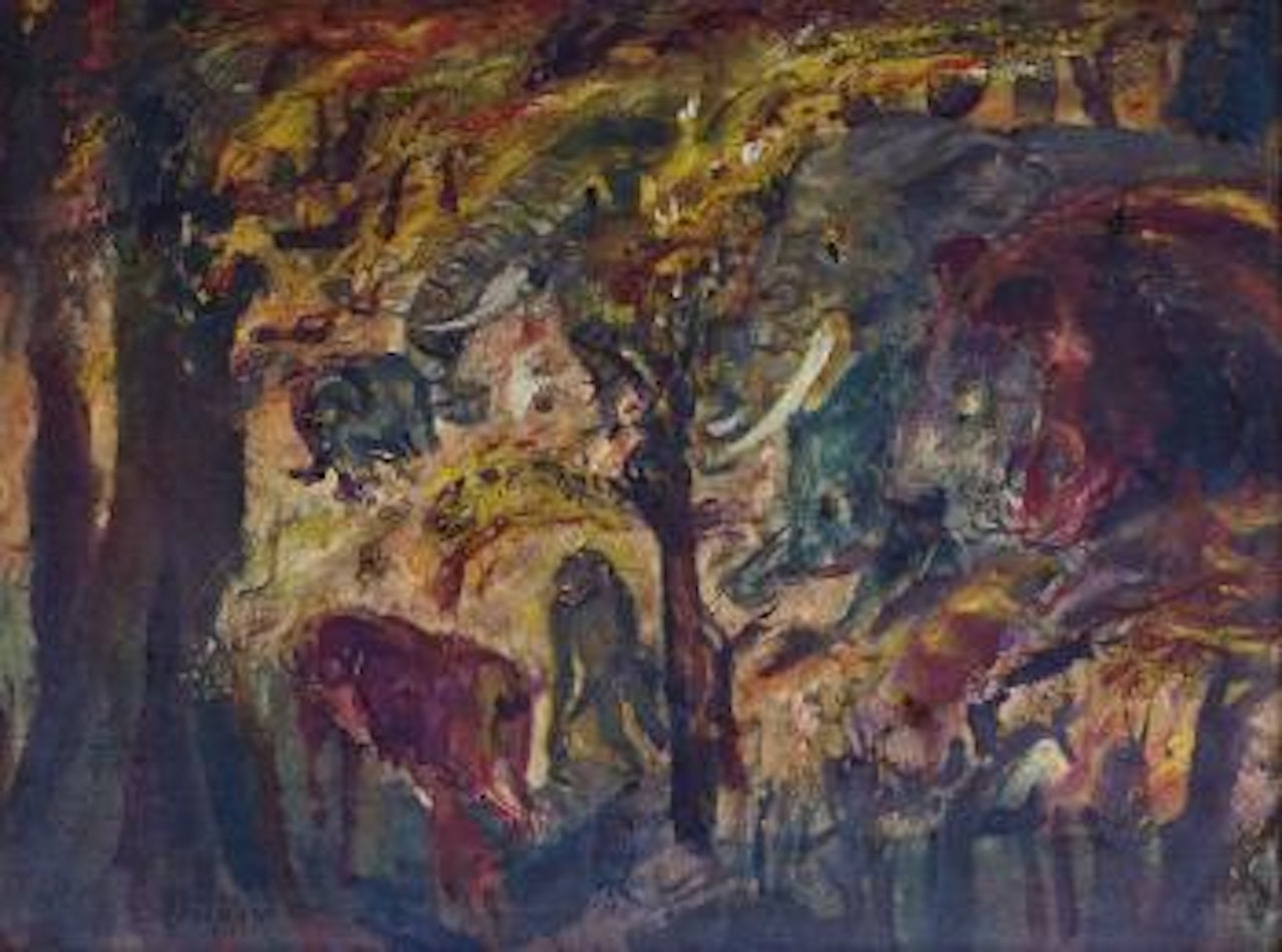 Hutan Terbakar (Forest on Fire) by Sindutomo Sudjojono