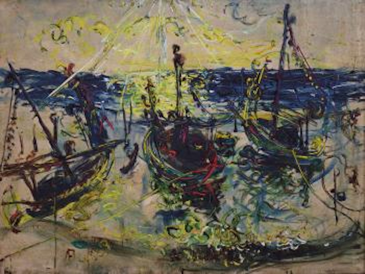 Fishing Boats by Affandi