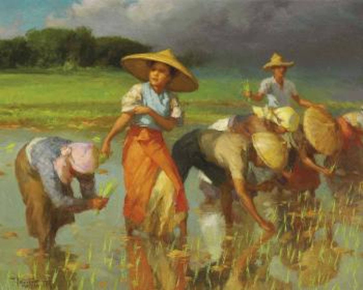 Planting Rice by Fernando Amorsolo