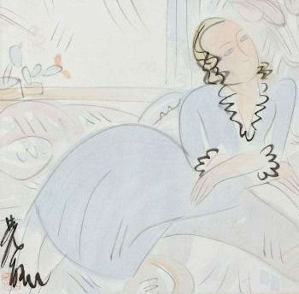 Jeune Femme (Portrait of a Young Lady) by Lin Fengmian