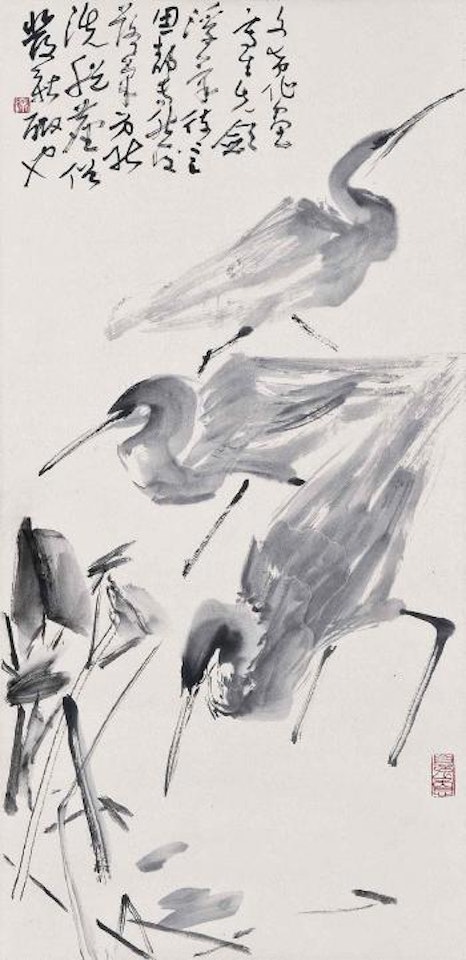 Three Herons by Chen Wen Hsi