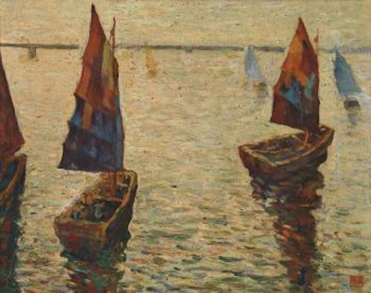 Sails on Pearl River by Yee Bon