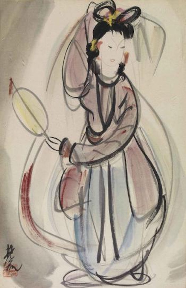 Opera Lady by Lin Fengmian