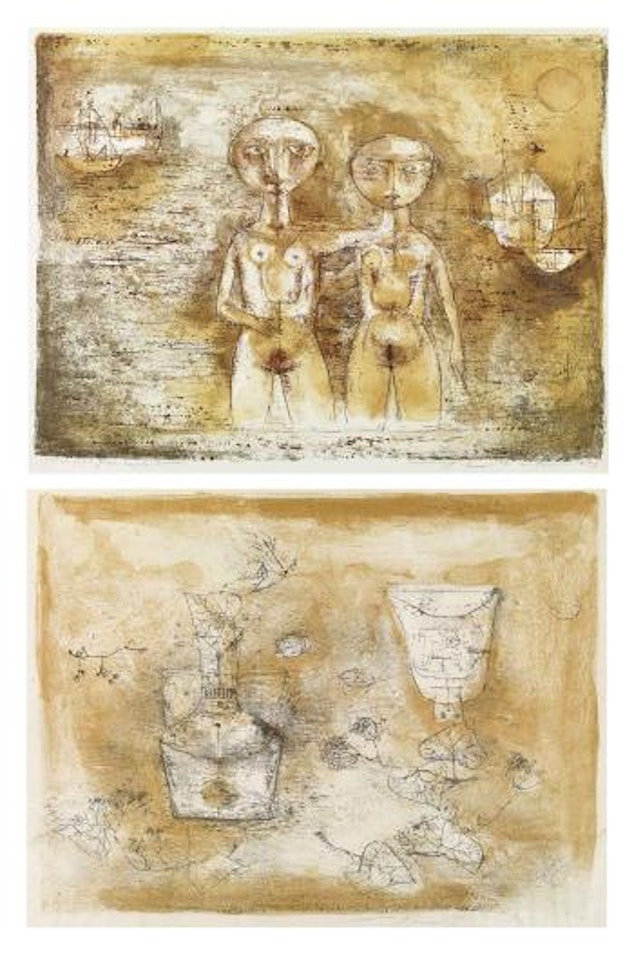 Les Grandes Baigneuses (The Large Bathers). Hortensias (Hydrangeas) by Zao Wou-Ki