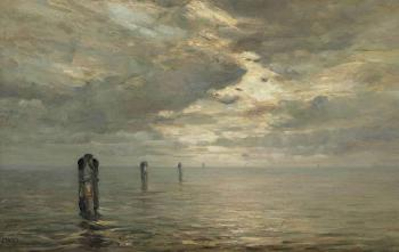 In the Laguna, Venice by Guglielmo Ciardi