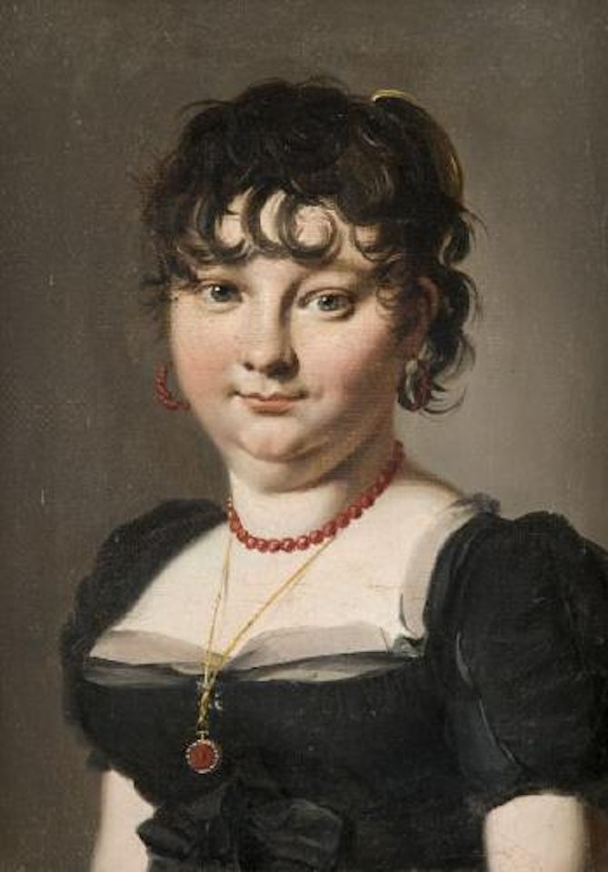 Portrait de femme au collier de corail by Louis-Leopold Boilly