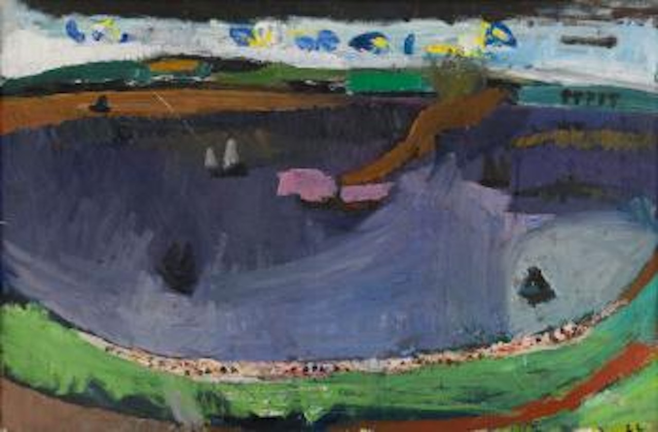 Gotländsk hamnbild by Lage Lindell