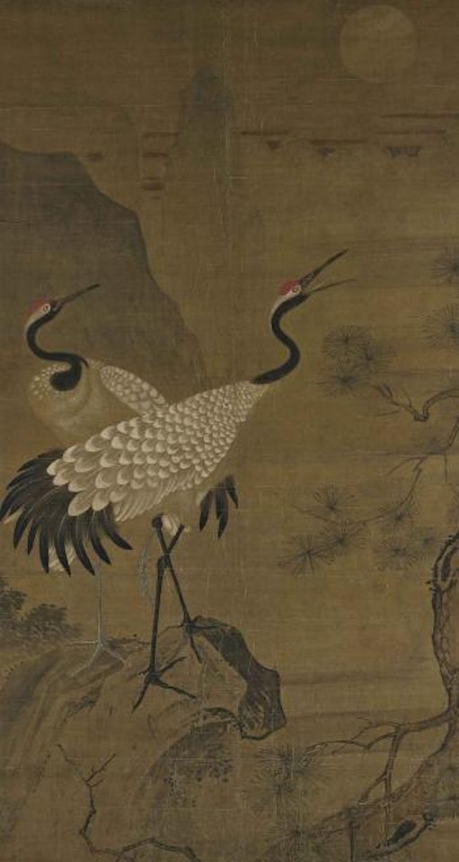 Cranes in the Moon Shadow by Chinese School