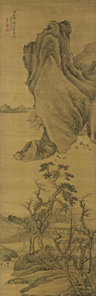 Cottages among Plum Trees by Zhang Hong