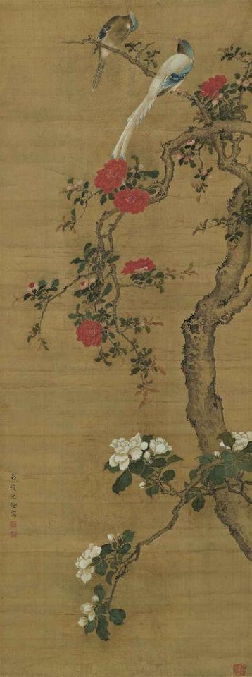 Birds and Camellias by Shen Quan