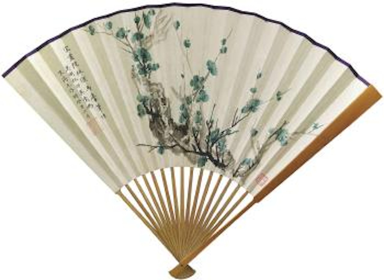 Plum Blossoms; Calligraphy by Wu Hufan
