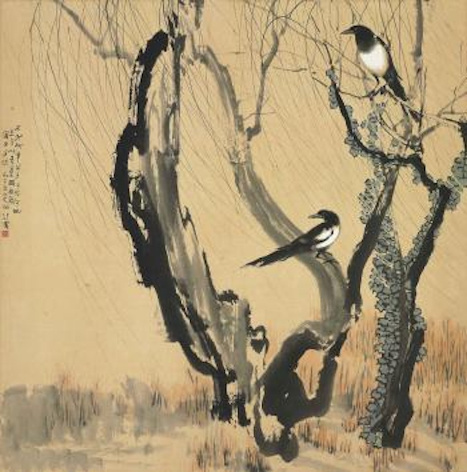 Magpies on Branches by Xu Beihong