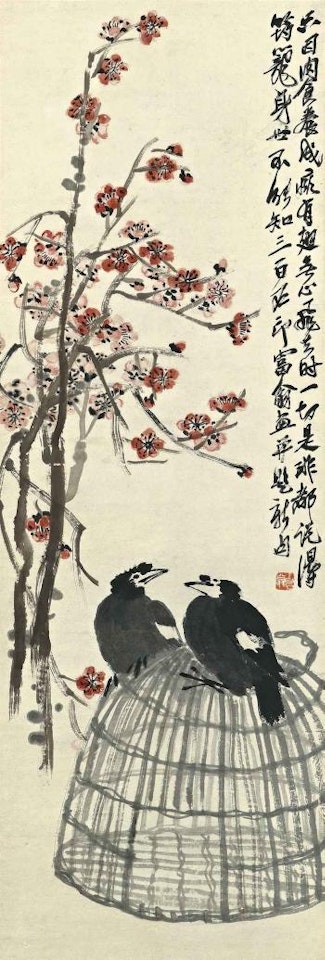 Magpies and Plum Blossoms by Qi Baishi