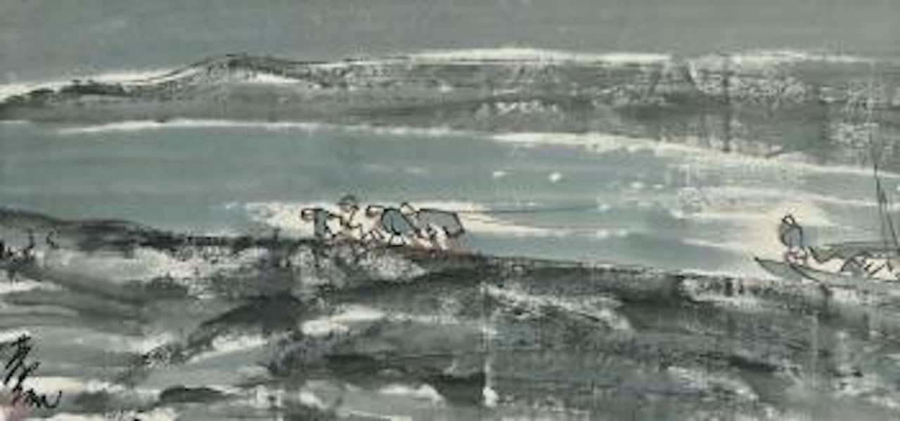 Boat Trackers by Lin Fengmian