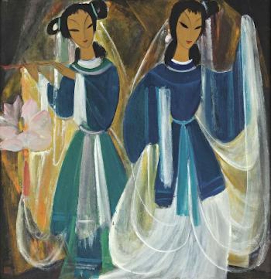 Opera Figures by Lin Fengmian
