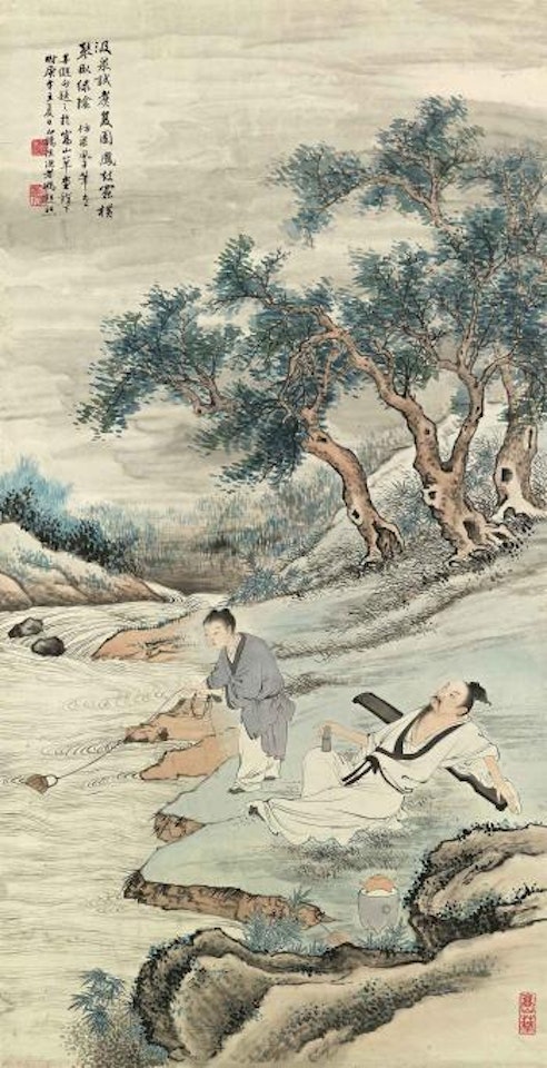 Men at Leisure by Feng Chaoran