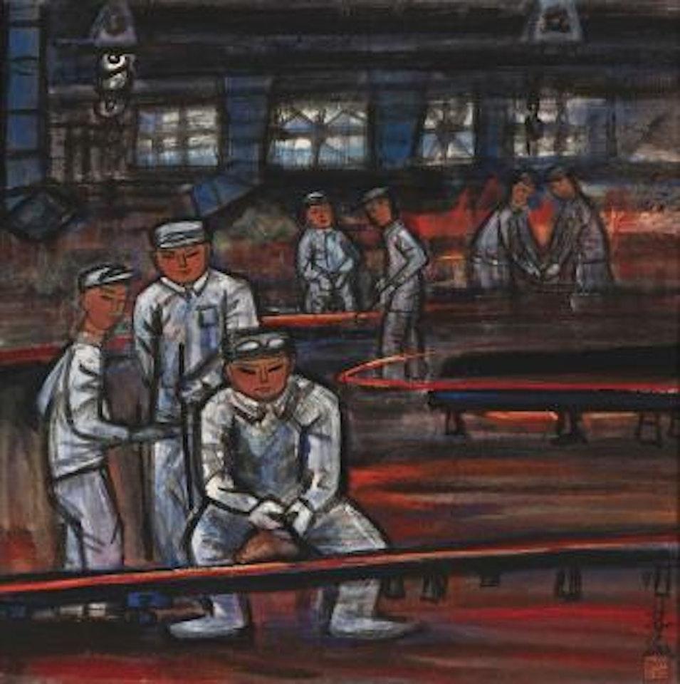 Factory Workers by Lin Fengmian