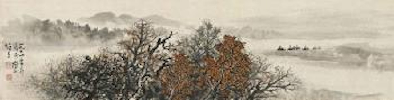 Autumn River Boats by Li Xiongcai