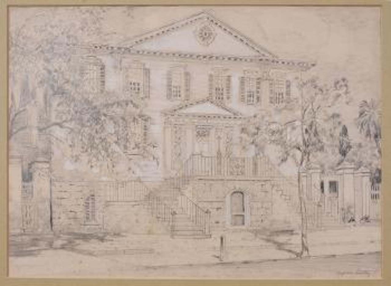 William Gibbes house, 64 South Battery by Alfred Hutty